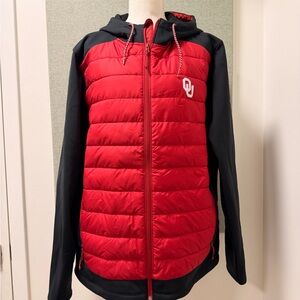 Men's Columbia Oklahoma Sooners Out-Shield Hybrid Full-Zip Hoodie Jacket